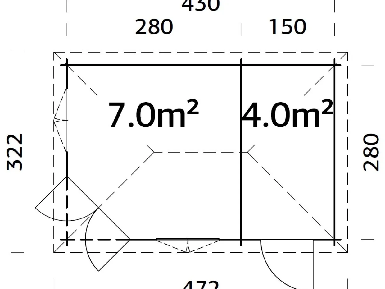 Melanie 11 m2 mått