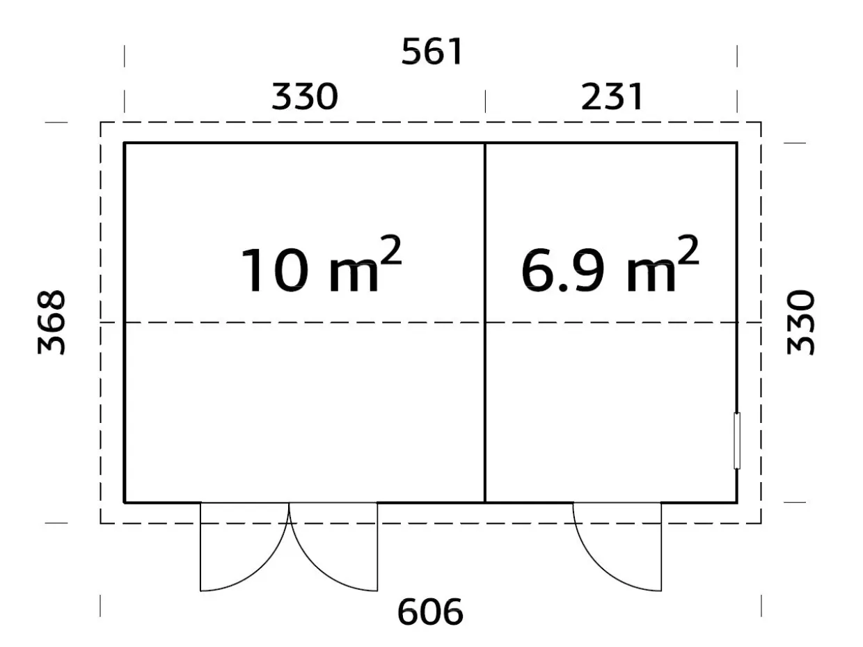 Olaf 16,9 m2 mått 