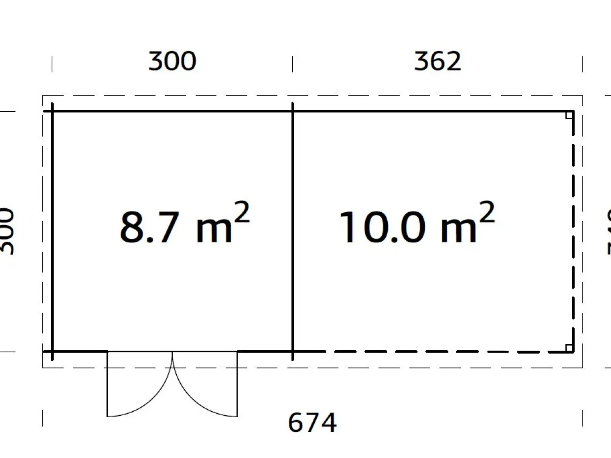 Ella 8,7+10 m2 mått 