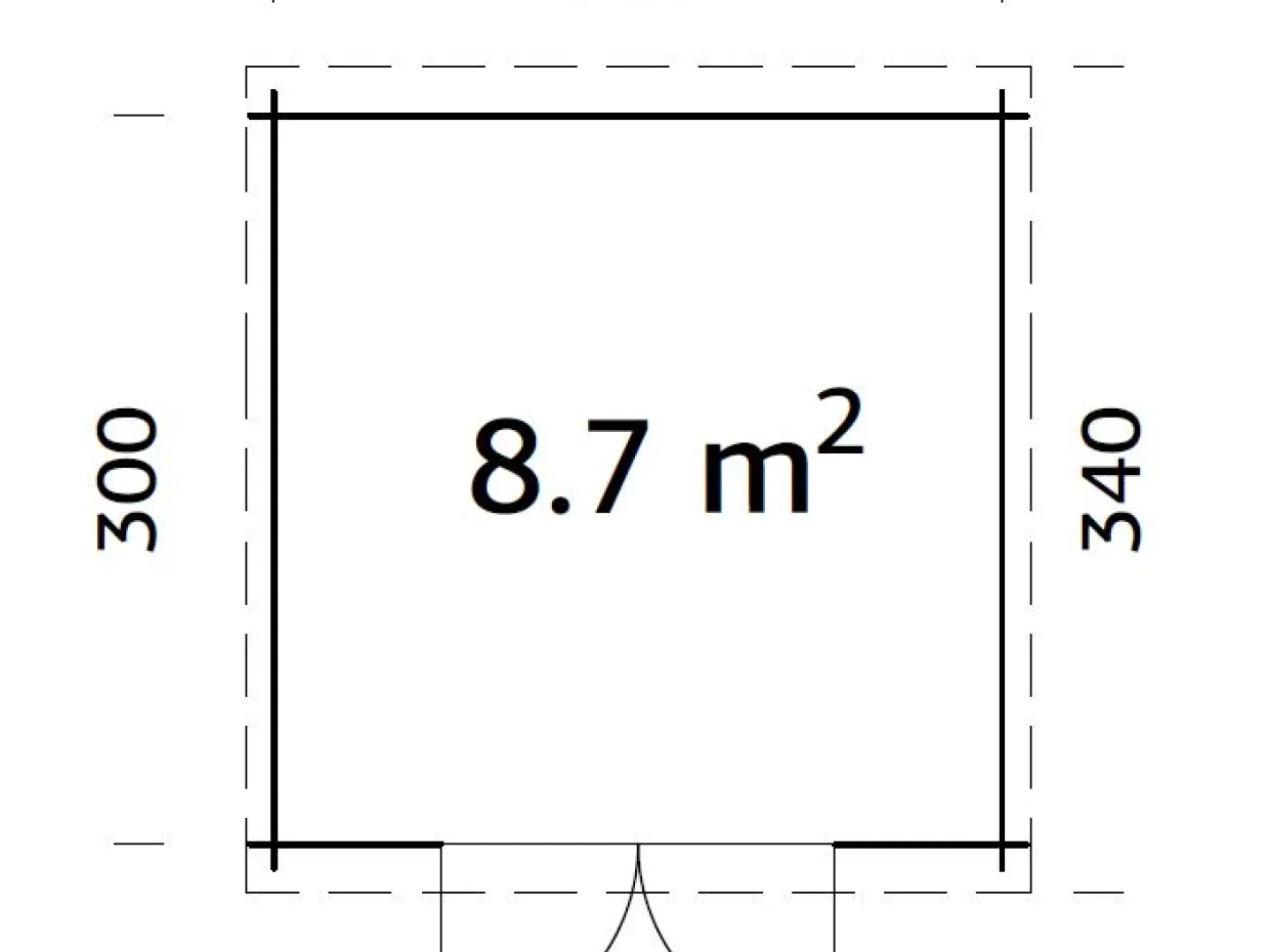 Ella 8,7 m2 mått 